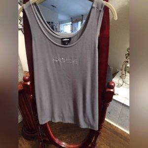 Brand New!😍❤️😍  bebe gray top by with rhinestones